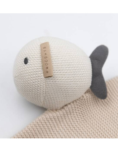 Doudou tricoté en bambou - Poisson sable