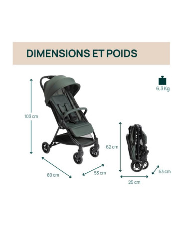 Poussette Chicco Urbino - Evergreen