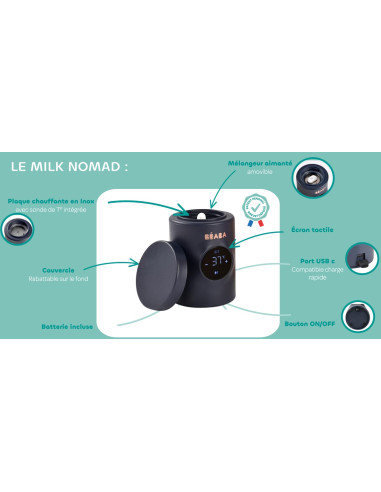 Chauffe-biberon Milk Nomad - Night Blue