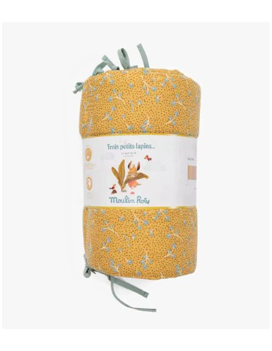 Tour de lit ocre - Trois petits lapins