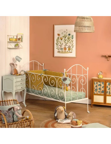 Tour de lit ocre - Trois petits lapins