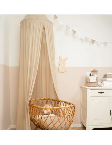 Ciel de lit coton bio - Beige
