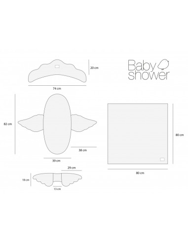 Parure couffin Angel - Dune Powder