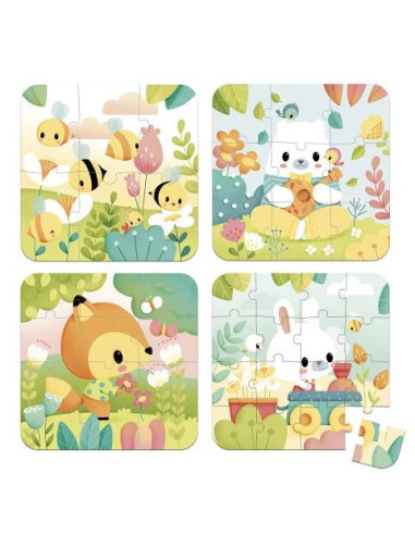 Puzzle évolutif - La ferme - 4 puzzles Puzzle évolutif - La ferme - 4 puzzles