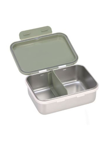 Boîte goûter inox - Happy Prints Olive