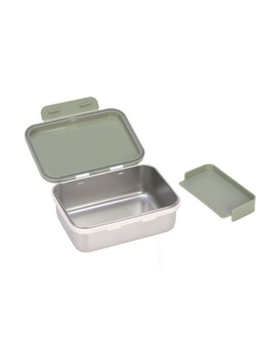 Boîte goûter inox - Happy Prints Olive