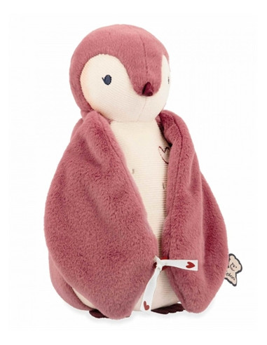 Peluche à bruits blancs manchot - Rose