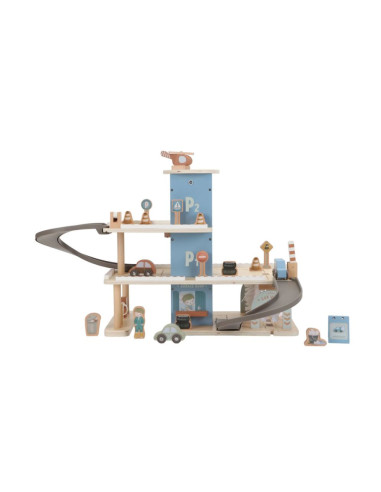 Garage en bois - Bleu