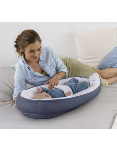 Nid bébé Doomoo Cocoon - Blue grey moon