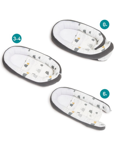 Nid bébé Doomoo Cocoon - Blue grey moon