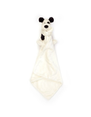 Doudou soother - Black & Cream Puppy
