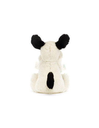 Doudou soother - Black & Cream Puppy