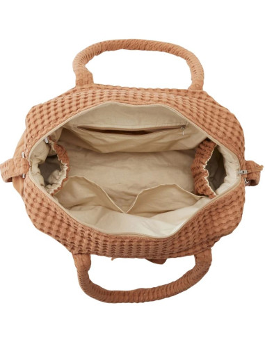Sac à langer coton gaufré - Cassonade