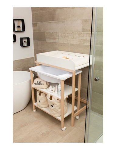 Table à langer avec baignoire -...