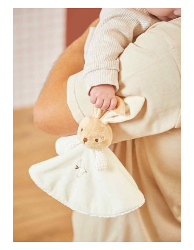 Doudou Lapin rond 26cm - Créme