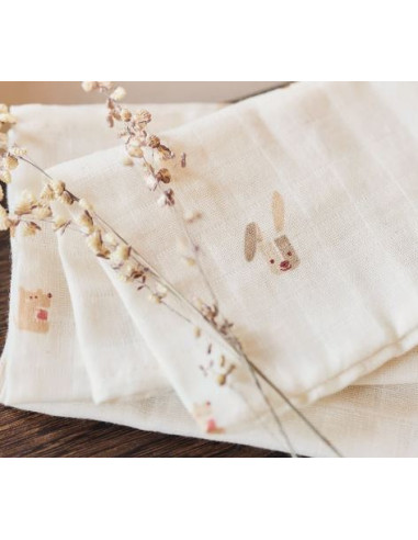 Gant de toilette mousseline 15x21cm...