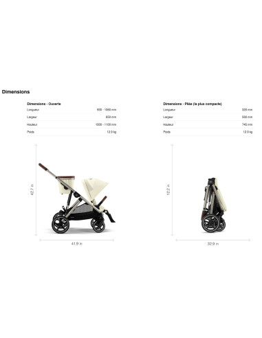 Poussette Cybex Gazelle S2 - Stormy...