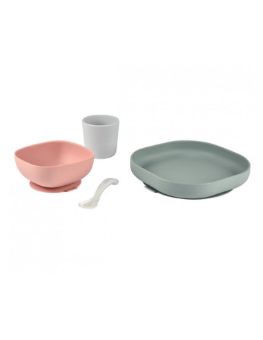 Set vaisselle silicone 4 pièces -...
