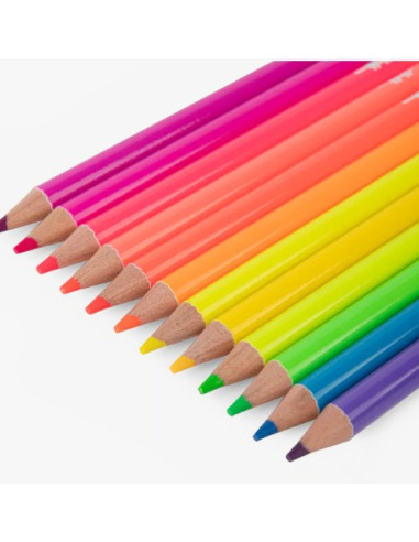Crayons de couleur (12pcs) Néon - Les... Crayons de couleur (12pcs) Néon - Les...