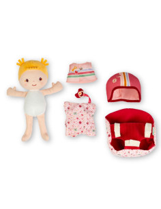 Poupée Lena et son siège vélo 2