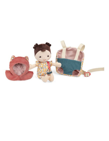 Poupée Jeanne et son porte-bébé