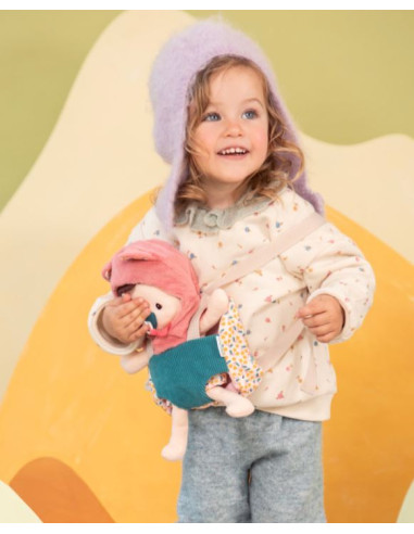 Poupée Jeanne et son porte-bébé