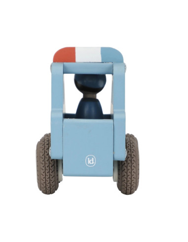 Voiture de police en bois - Bleu