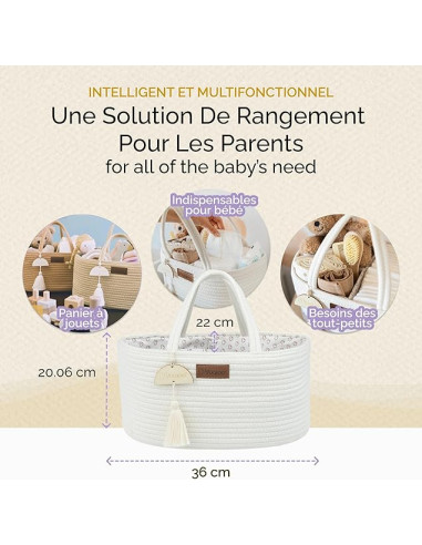 Panier organisateur pour couches - Brown