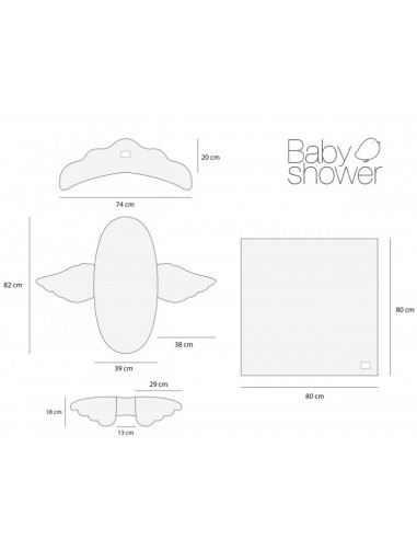 Parure couffin Angel - Ivory Powder