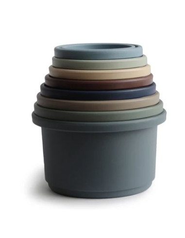 Pot à empiler Mushie 8 pces - Forest