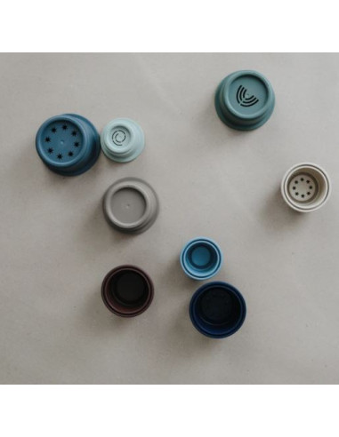 Pot à empiler Mushie 8 pces - Forest