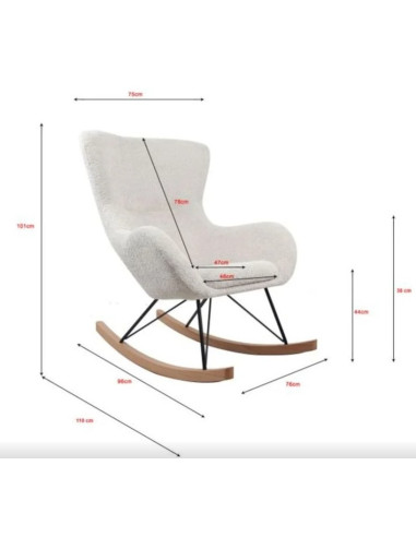 Fauteuil à bascule Rocky Maxi -...