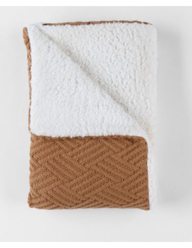 Couverture tricot Sherpa 75x100...