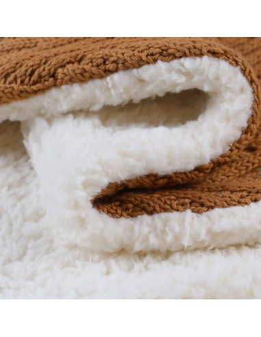 Couverture tricot Sherpa 75x100...