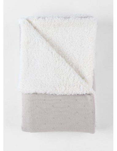 Couverture tricot Sherpa 75x100...