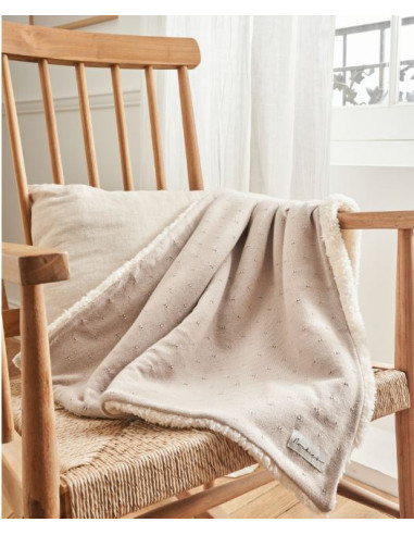 Couverture tricot Sherpa 75x100...