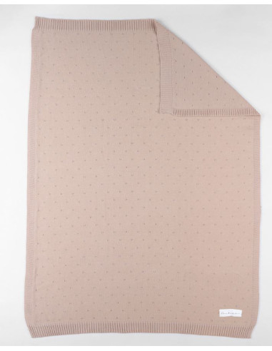 Couverture tricot coton Bio 75x100 -...