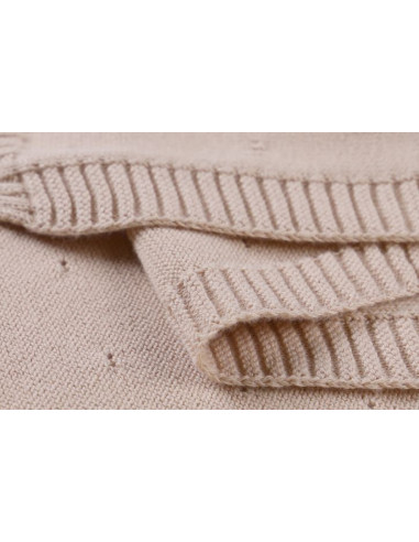 Couverture tricot coton Bio 75x100 -...