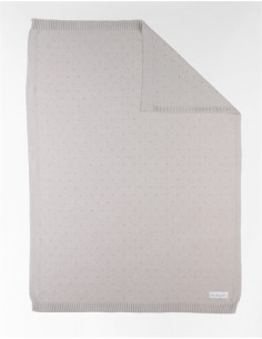 Couverture tricot coton Bio...