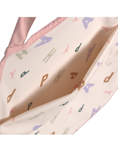 Bavoir avec poche - Happy Fruits Peach