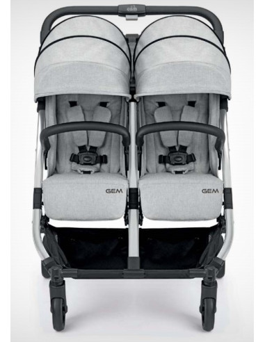Poussette double GEM - Grey