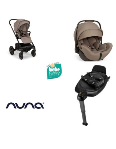 Pack Trio Nuna Mixx Arra Flex Base...