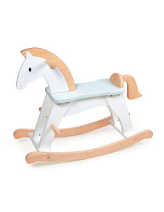 Cheval à bascule en bois -...