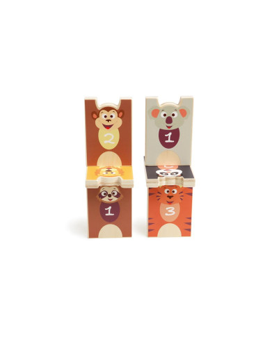 Jeu d'empilement et de quilles - Animaux