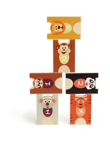 Jeu d'empilement et de quilles - Animaux