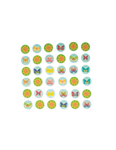 Jeux 3 en 1 pêche/domino/memo - Papillon