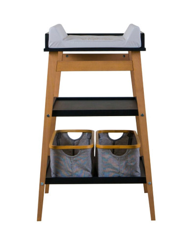 Table à langer HIP - Noir/Naturel