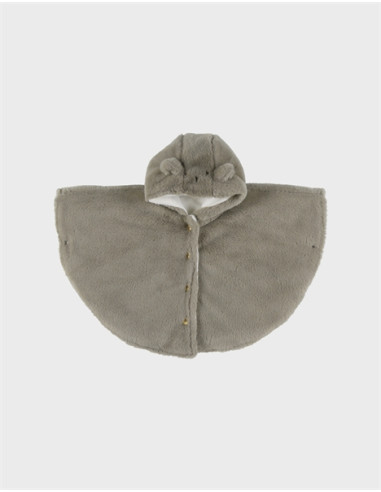 Poncho de voyage fausse fourrure -...