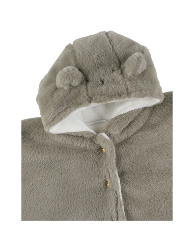 Poncho de voyage fausse fourrure -...