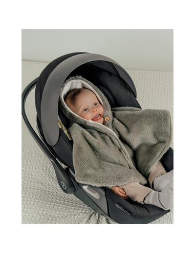 Poncho de voyage fausse fourrure -...